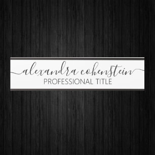 Your Company Office Door Sign Black and White