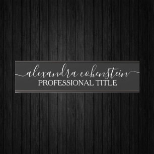 Your Company Office Door Sign Black and White