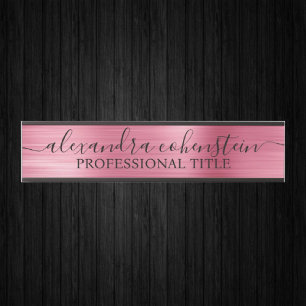 Your Company Office Door Sign Rose Gold