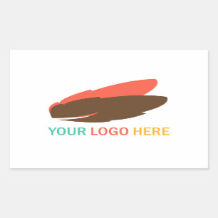 Your company or business logo large promotional rectangular sticker