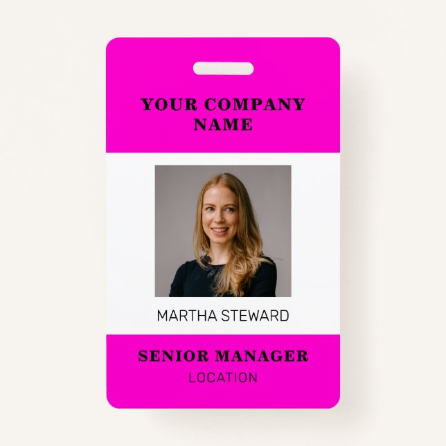 Your Company Photo id ID Badge (Front)