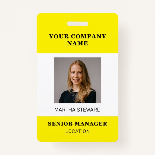 Your Company Photo id ID Badge (Front)