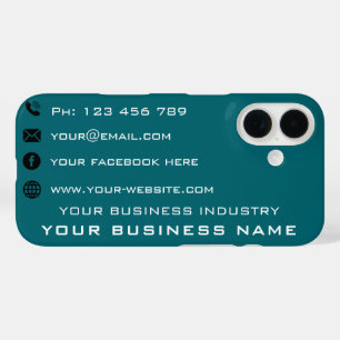 Your Company Promotional Business Card Design iPhone 16 Case