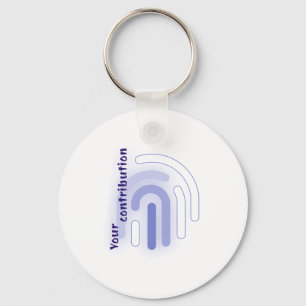 Your Contribution Neon Fingerprint Light Sticker  Key Ring