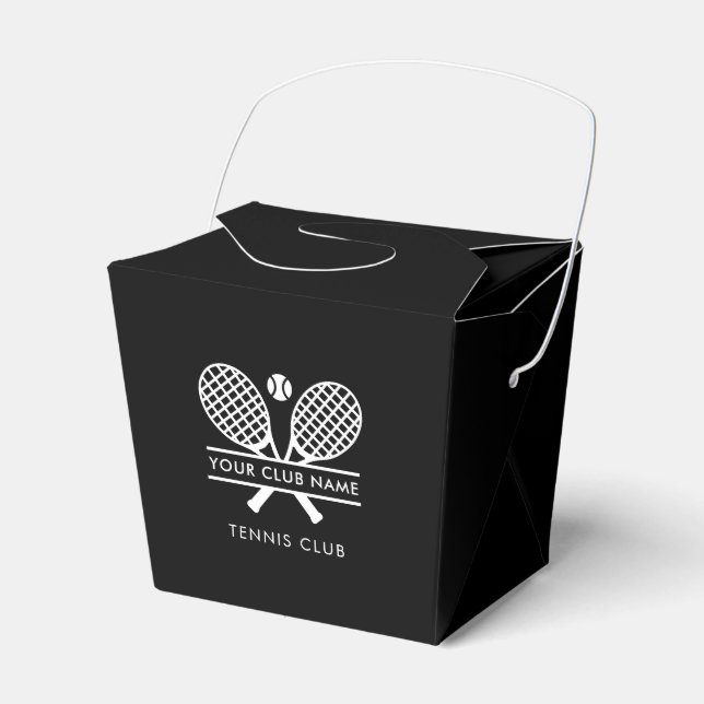 Your Country Club Name Lawn Tennis Team Players Favour Box (Front Side)