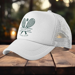 Your Country Club Name Tennis Racket Icons Custom Trucker Hat