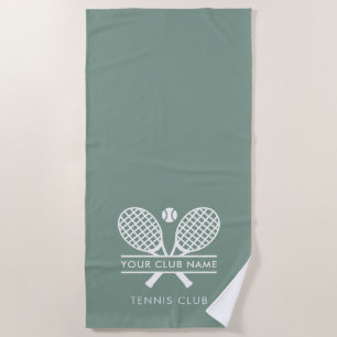 Your Country Club Name Tennis Team Custom Beach Towel