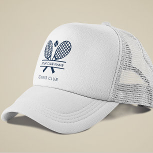 Your Country Club Tennis Team Navy Blue Custom Trucker Hat