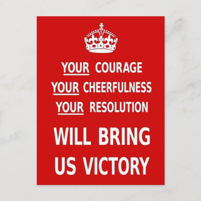 Your Courage Will Bring Us Victory. Best Price Postcard (Front)