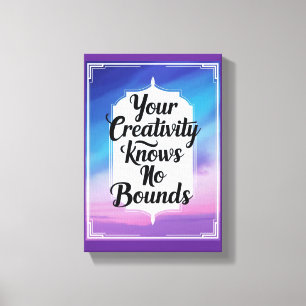 Your Creativity Knows No Bounds option 2 Canvas Print