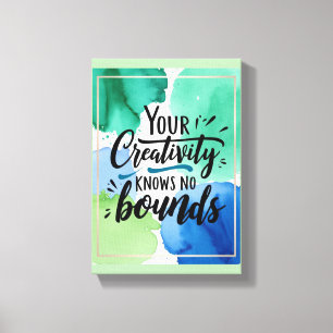 Your Creativity Knows No Bounds option 4 Canvas Print