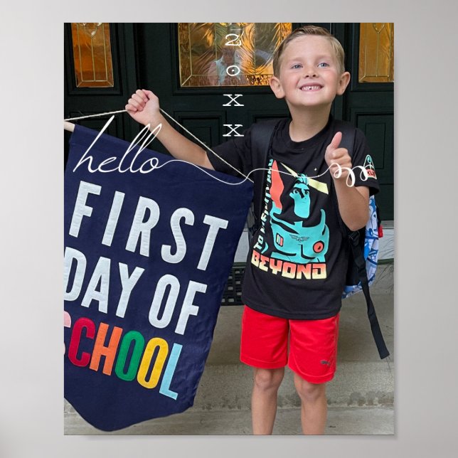 Your Custom 8" x 10" Cute Hello and Year Poster (Front)