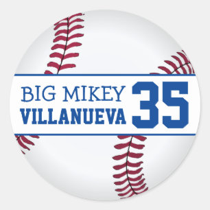 Your Custom Baseball Jersey Number Classic Round Sticker