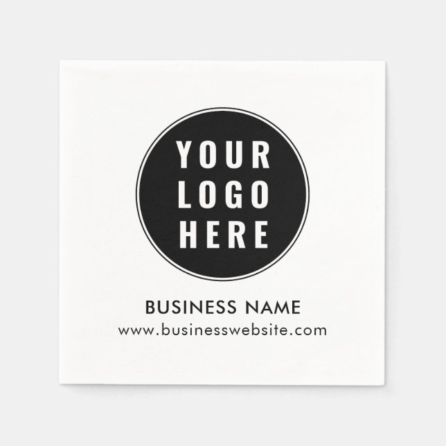 Your Custom Business Logo Employees Paper Napkin (Front)