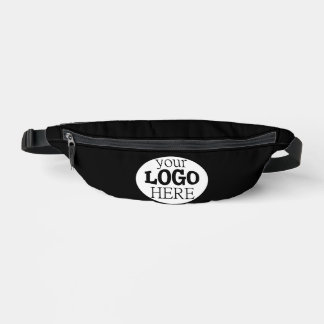 Your Custom Business Logo on Black Bum Bags