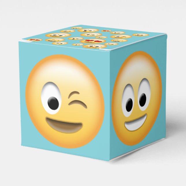 Your custom colour, Emoji Gift Favour Box (Front Side)