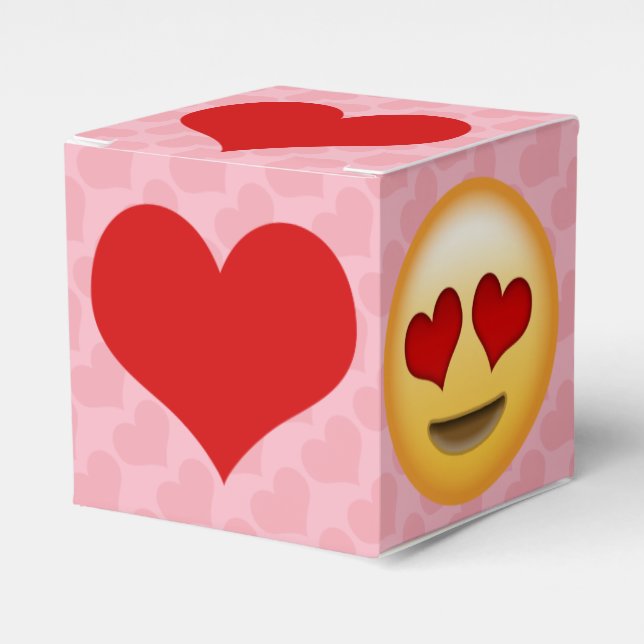 Your custom colour, Emoji Love Gift Favour Box (Front Side)