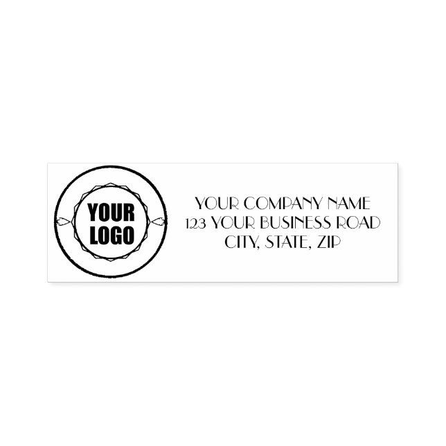 Your custom Company Logo Address Self-inking Stamp (Design)