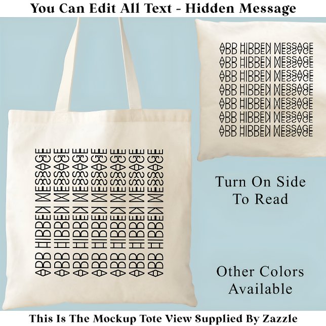 Your Custom Hidden Message 149B Novelty Tote Bag (Creator Uploaded)