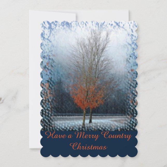 Your Custom Invitations-Merry Country Chritmas Invitation (Front)