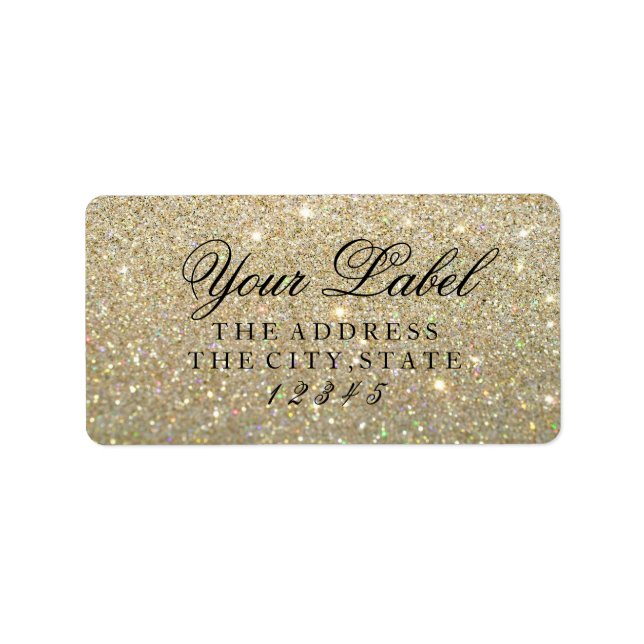 Your Custom Label - Gold Glitter Fab (Front)