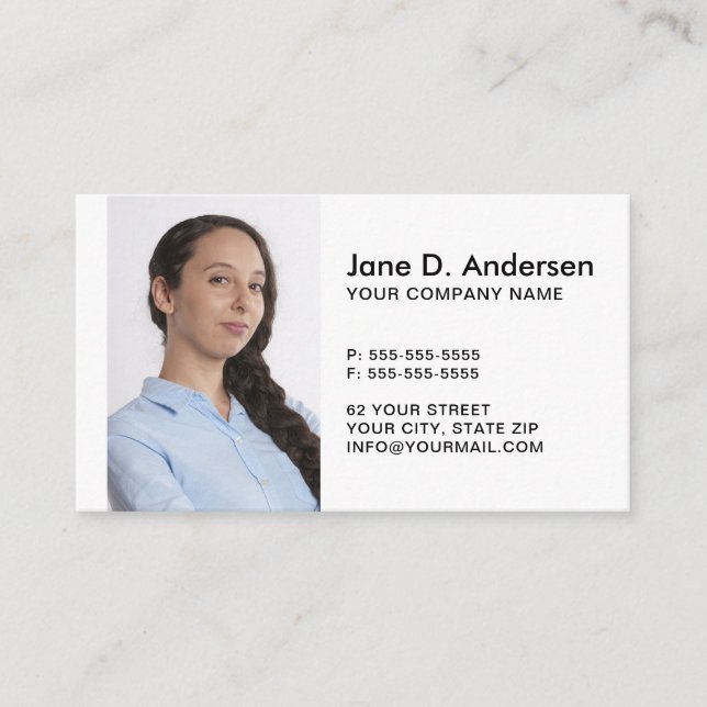 Your custom logo and photo modern professional business card (Front)