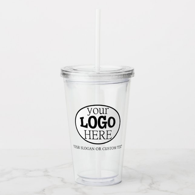 Your Custom Logo and Text Acrylic Tumbler (Front)
