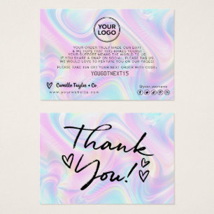 Your Custom Logo Business Holo Thank You Discount 