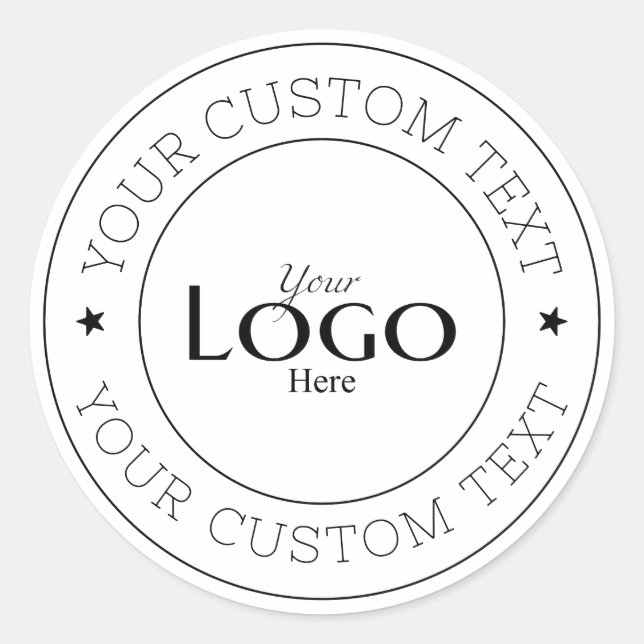 Your Custom Logo Classic Round Sticker (Front)