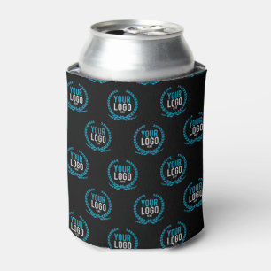 Your Custom Logo   Image All Over Patterned Can Cooler