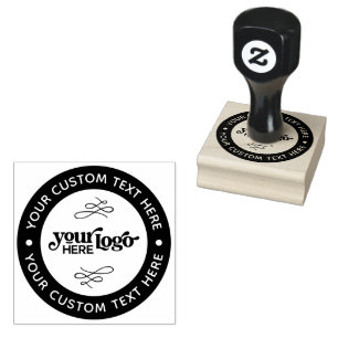 Your Custom Logo Personalised Monogram or Text Rubber Stamp
