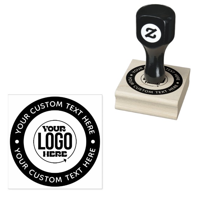 Your Custom Logo  Personalised Monogram or Text Rubber Stamp (Stamped)