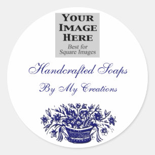 Your Custom Logo Vintage Flowers Soap Labels
