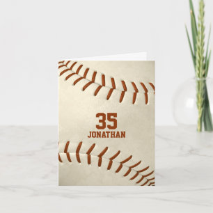 your custom message simple baseball birthday card