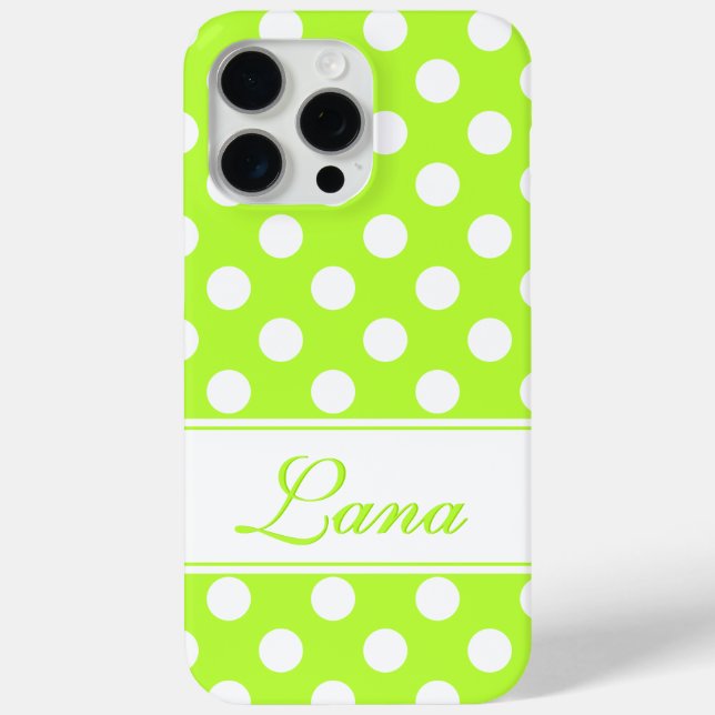 Your Custom Name, Flashy Green Cover for iPhone (Back)