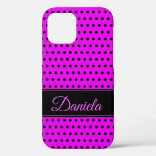 Your Custom Name Striking Colors Black and Pink iPhone 12 Pro Case