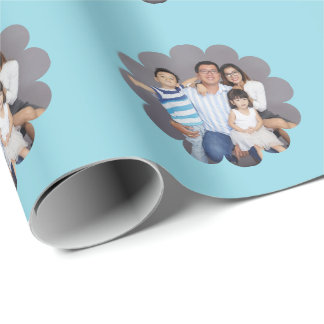 Your Custom Photo in Flower Wrapping Paper