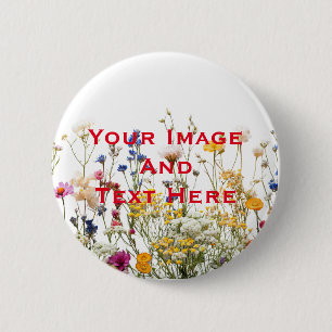 Your custom Picture and Text Personalised 6 Cm Round Badge