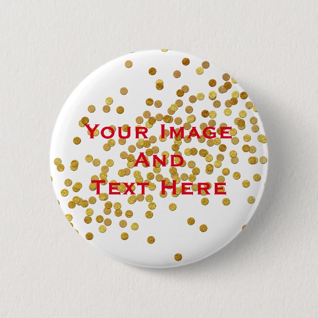 Your custom Picture and Text Personalised 6 Cm Round Badge (Front)
