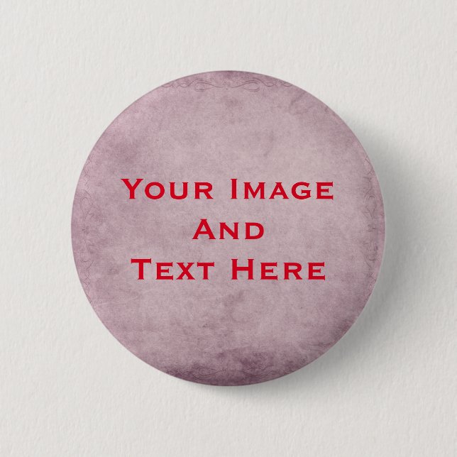 Your custom Picture and Text Personalised Button (Front)