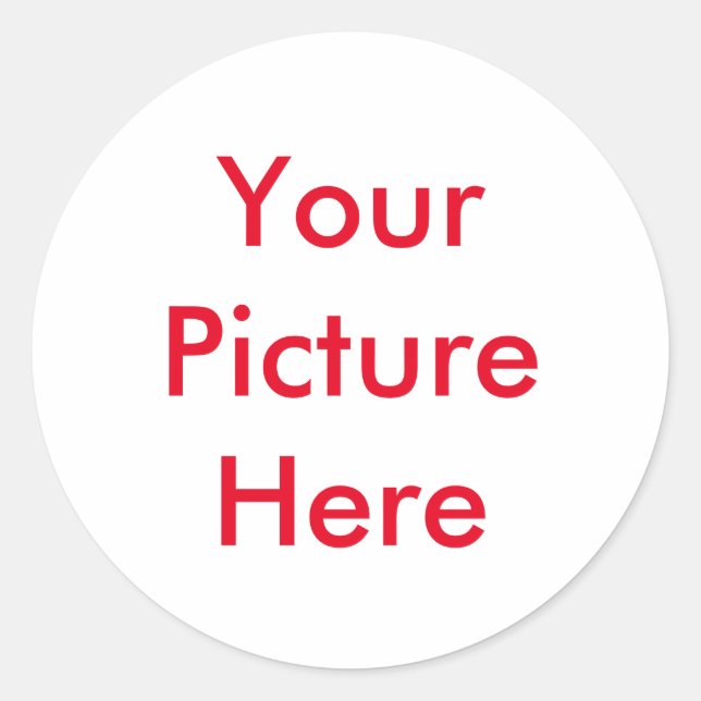 Your custom Picture Classic Round Sticker (Front)