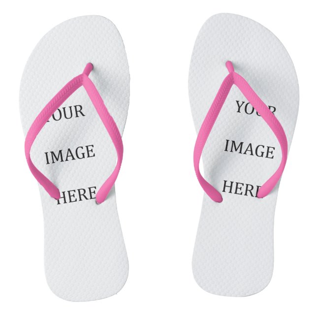 Your Custom Pink Lady Image Flip Flops (Footbed)