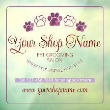 Your Custom Shop Name Pet Salon Business Front