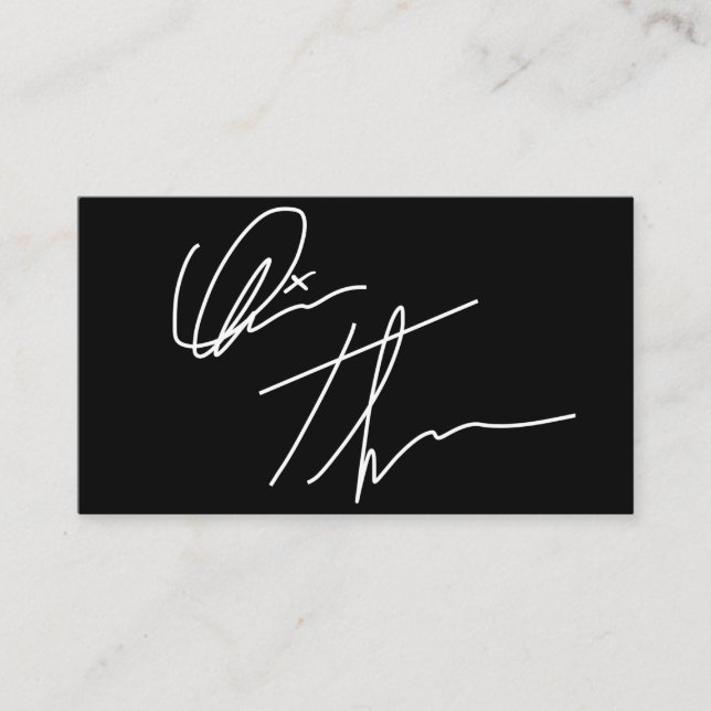 Your Custom Signature  Business Card (Front)