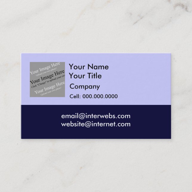 Your Custom Square Image San Serif Card Template (Front)