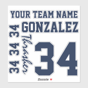 Your Custom Team Colour Cut Vinyl Sticker