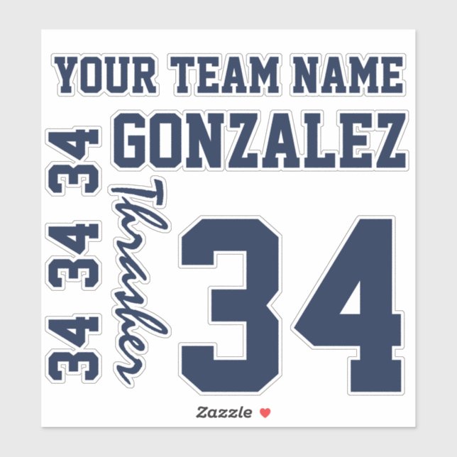 Your Custom Team Colour Cut Vinyl Sticker (Sheet)