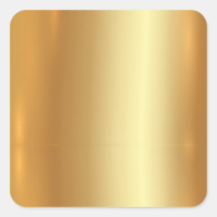 Your Custom Template Glamourous Faux Gold Blank Square Sticker