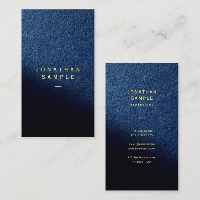Your Custom Text Elegant Luxury Vertical Glossy Business Card (Front/Back)