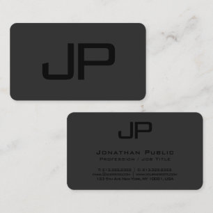 Your Custom Text Elegant Modern Monogram Business Card